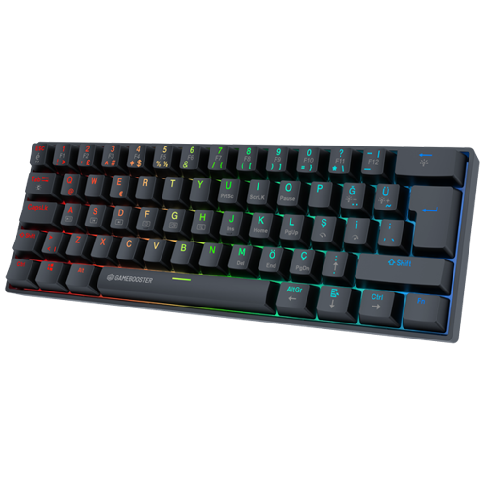 GameBooster Syma Blue Switch RGB Siyah Mekanik Kablolu Gaming Klavye