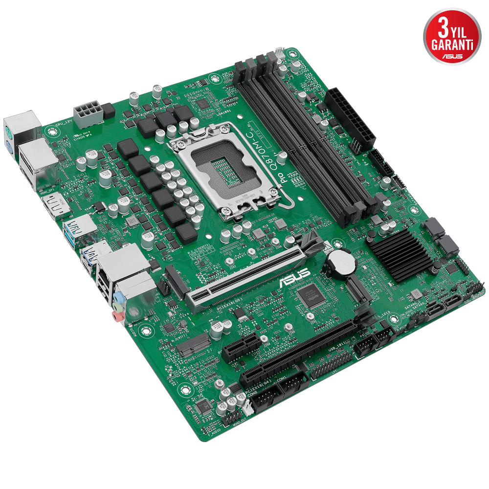 ASUS PRO Q870M-C-CSM 6400MHz OC DDR5 Soket 1851 M.2 DP HDMI mATX Anakart