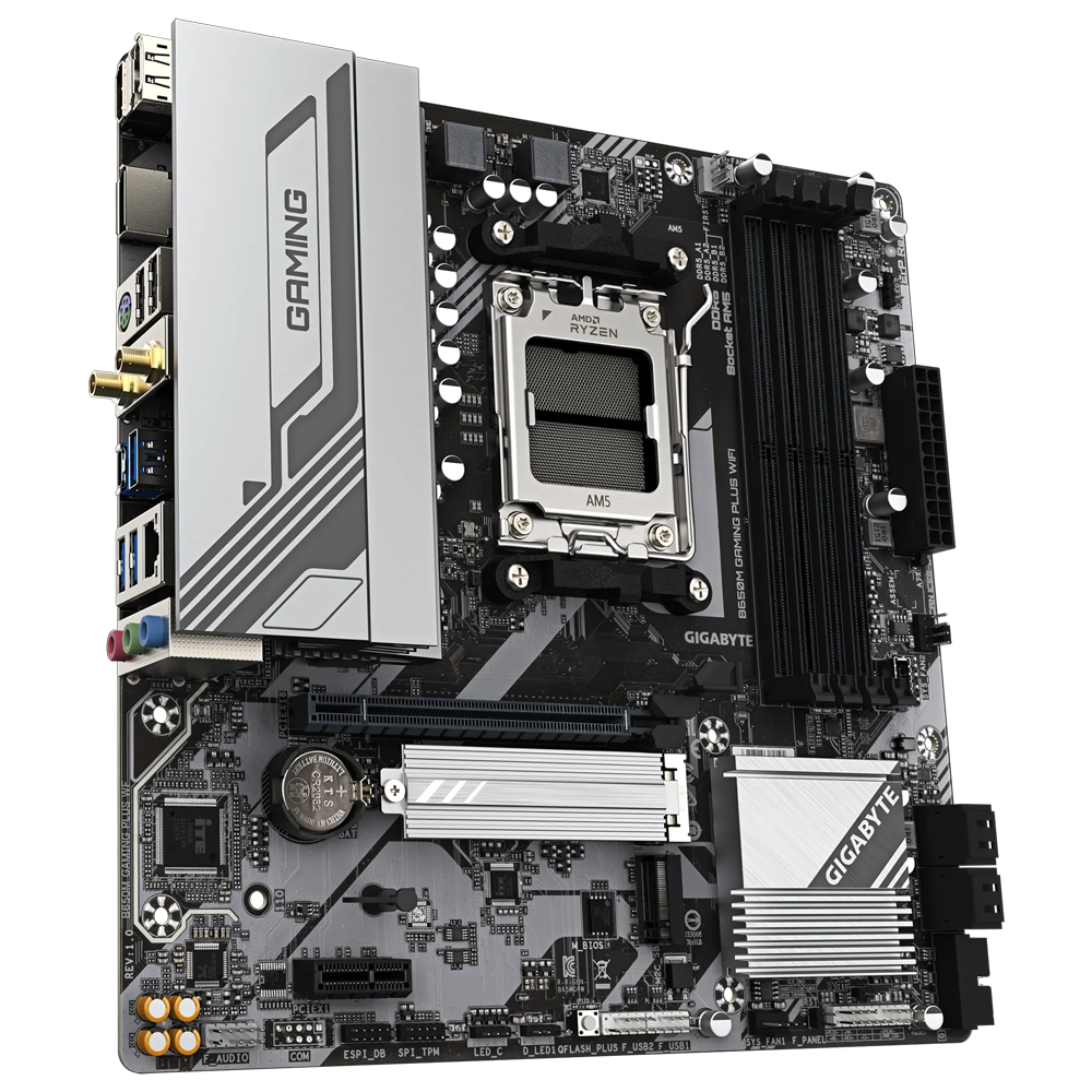 GIGABYTE B650M GAMING PLUS WIFI 8000MHz(OC)DDR5 Soket AM5 M.2 HDMI DP mATX Anakart