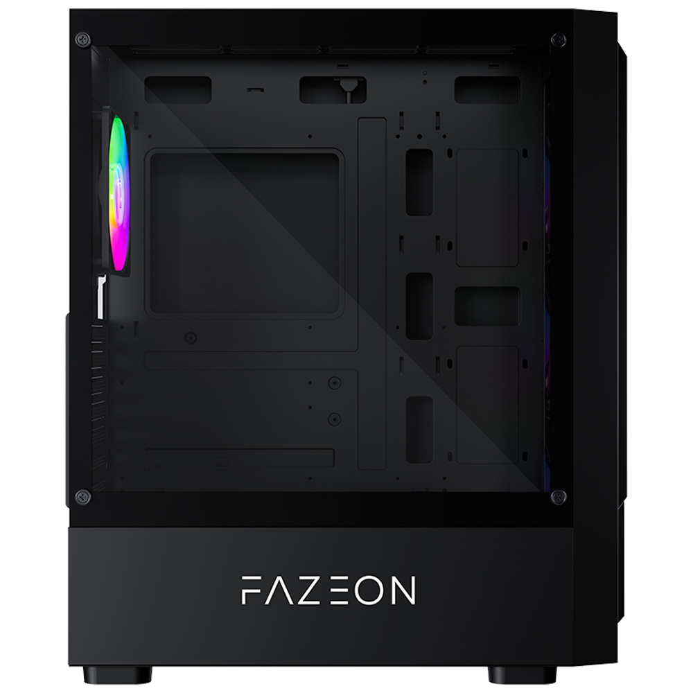 FAZEON F18 650W 80+ Bronze Tempered Glass Mesh 4x ARGB Fanlı USB 3.0 Siyah E-ATX Bilgisayar Kasası