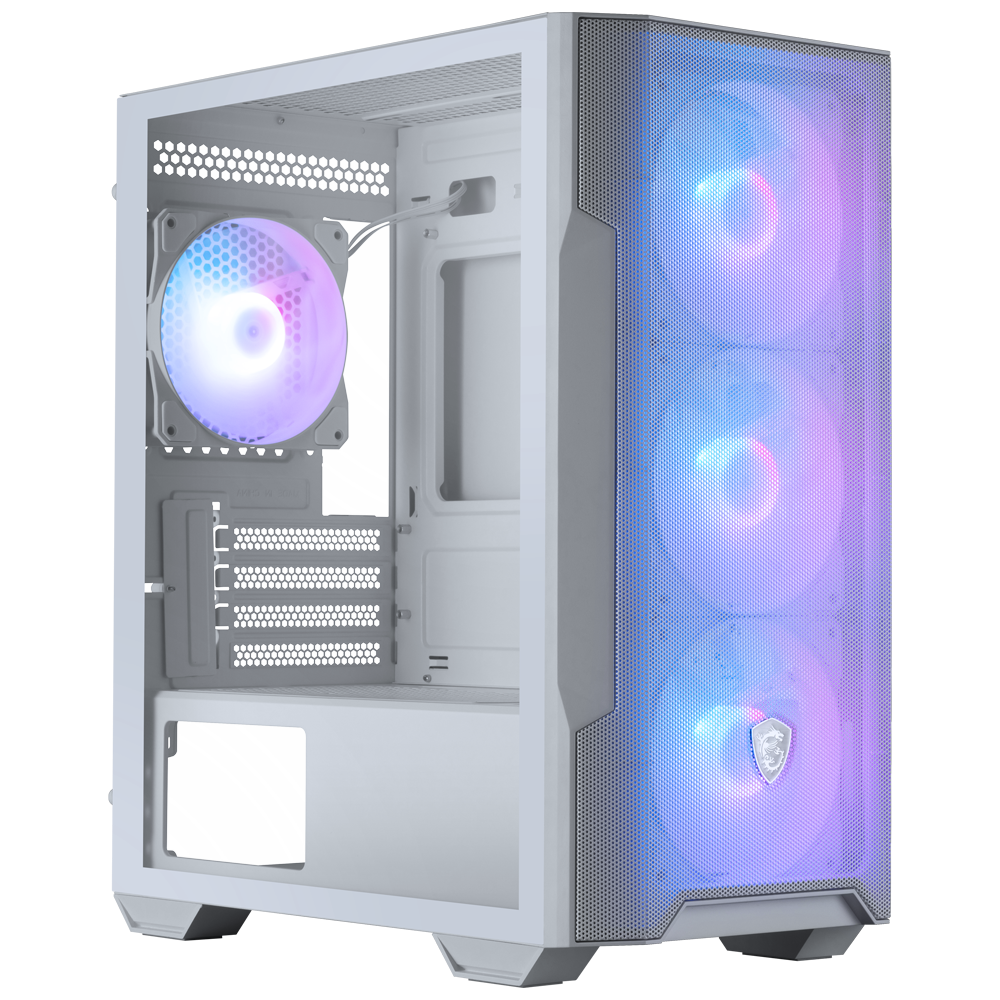 MSI MAG FORGE M100R WHITE Tempered Glass ARGB Fan USB 3.2 mATX Bilgisayar Kasası