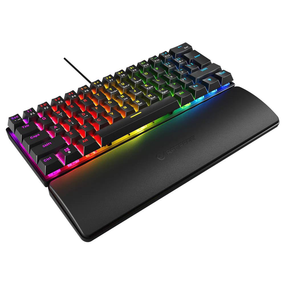 Rampage PLOWER K60 Blue Switch RGB İngilizce Kablolu Gaming Klavye