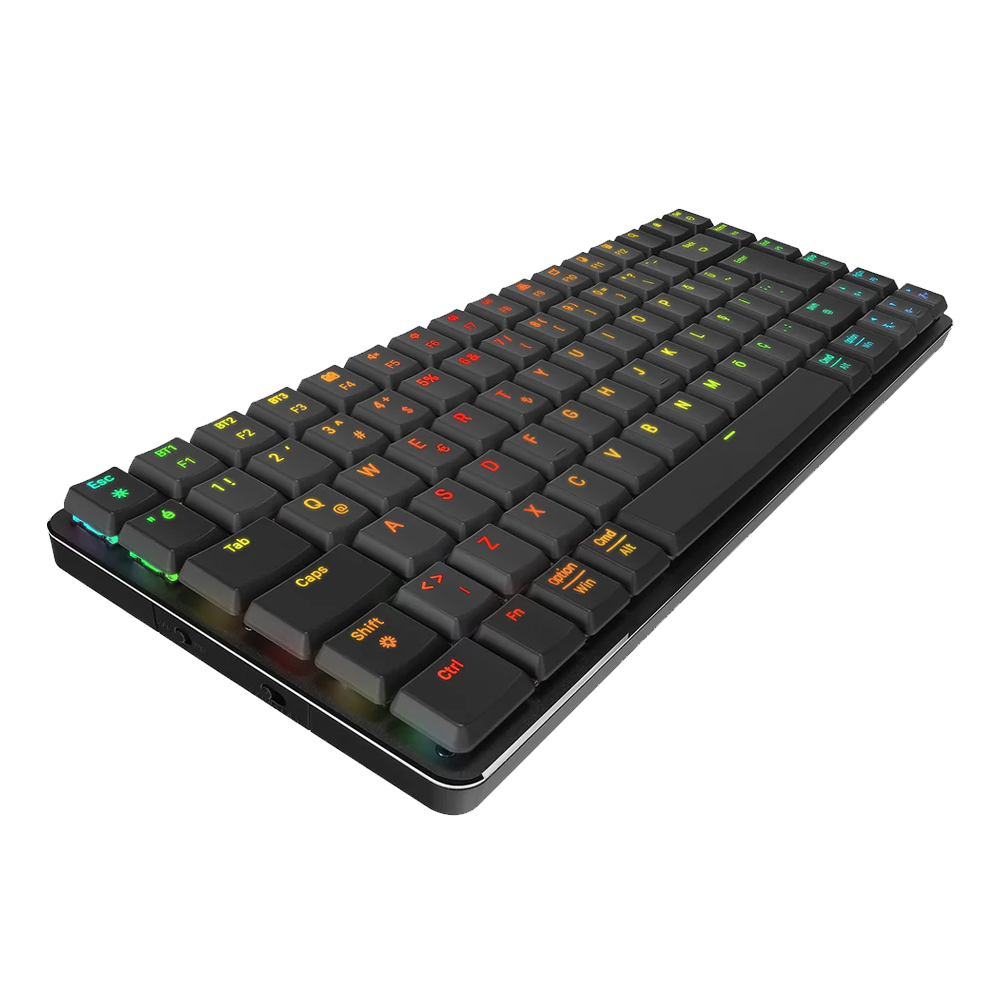 Rampage W-GRANITE Blue Switch RGB Siyah/Gri Kablosuz Gaming Klavye