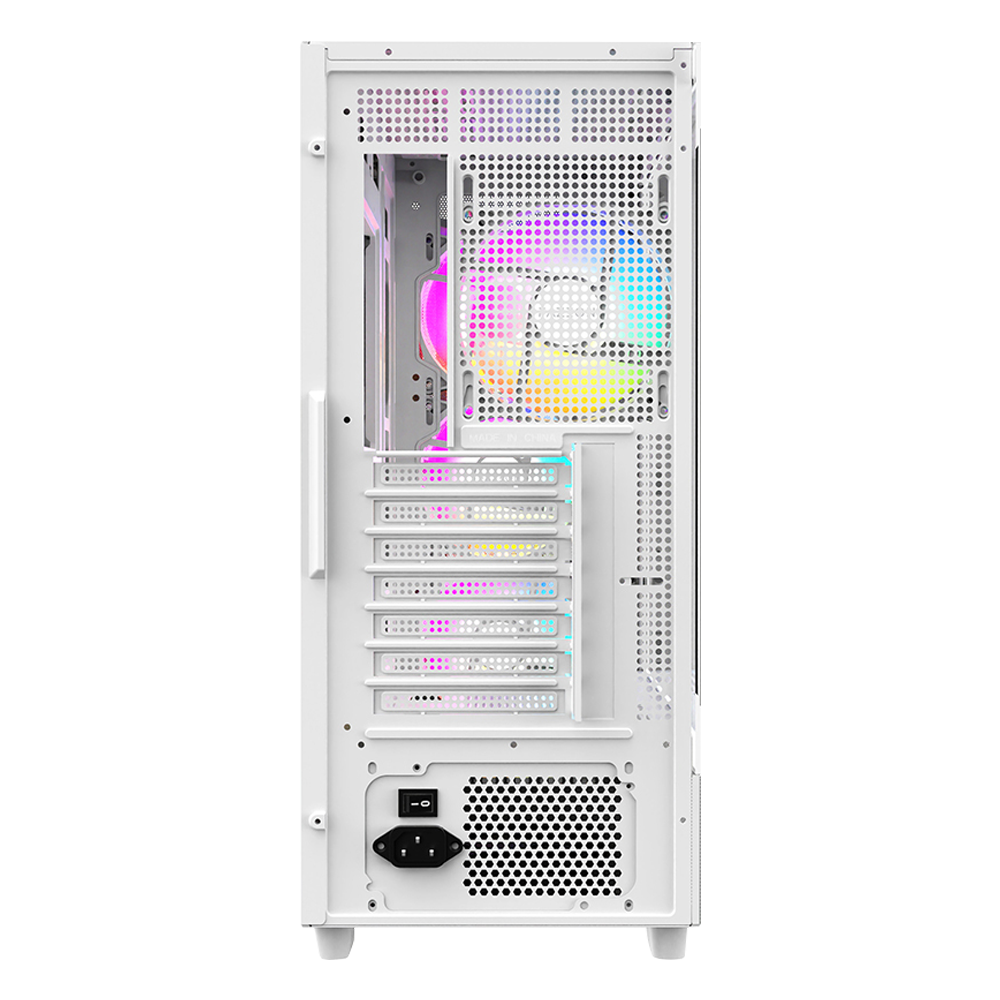 FAZEON F19 750W 80+ Bronze Tempered Glass Mesh 4x ARGB Fanlı USB 3.0 Beyaz ATX Bilgisayar Kasası