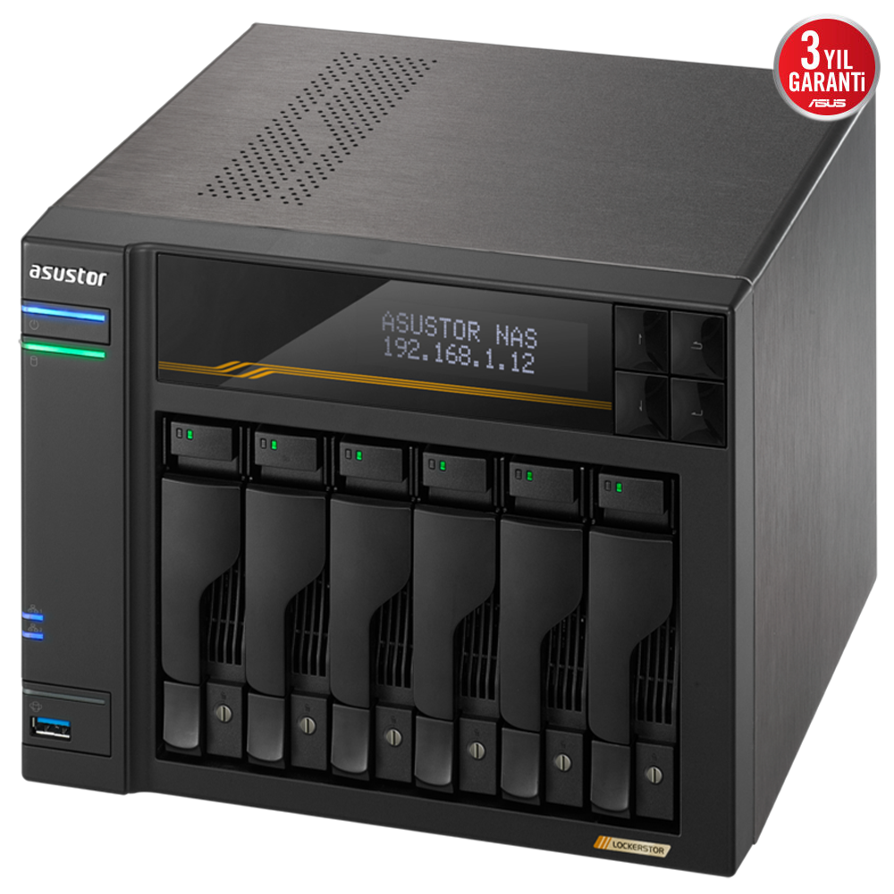 ASUSTOR LOCKERSTOR 6 Gen3 6 Yuvalı Desteği NAS Depolama Genişletici