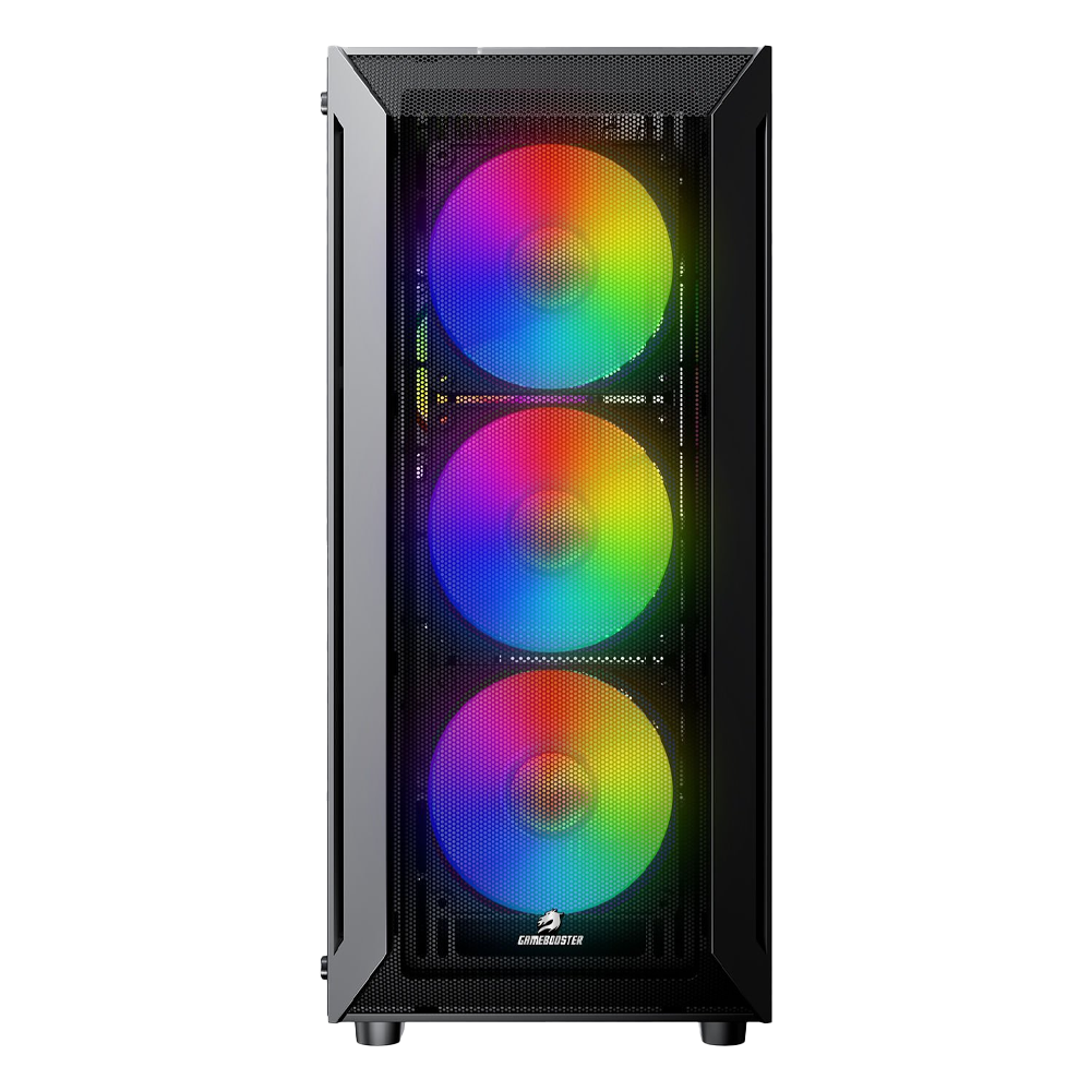 GameBooster RAIDER E651B 650W 80+ USB 3.0 Mesh Rainbow Fanlı ATX Mid Tower Gaming Siyah Kasa 