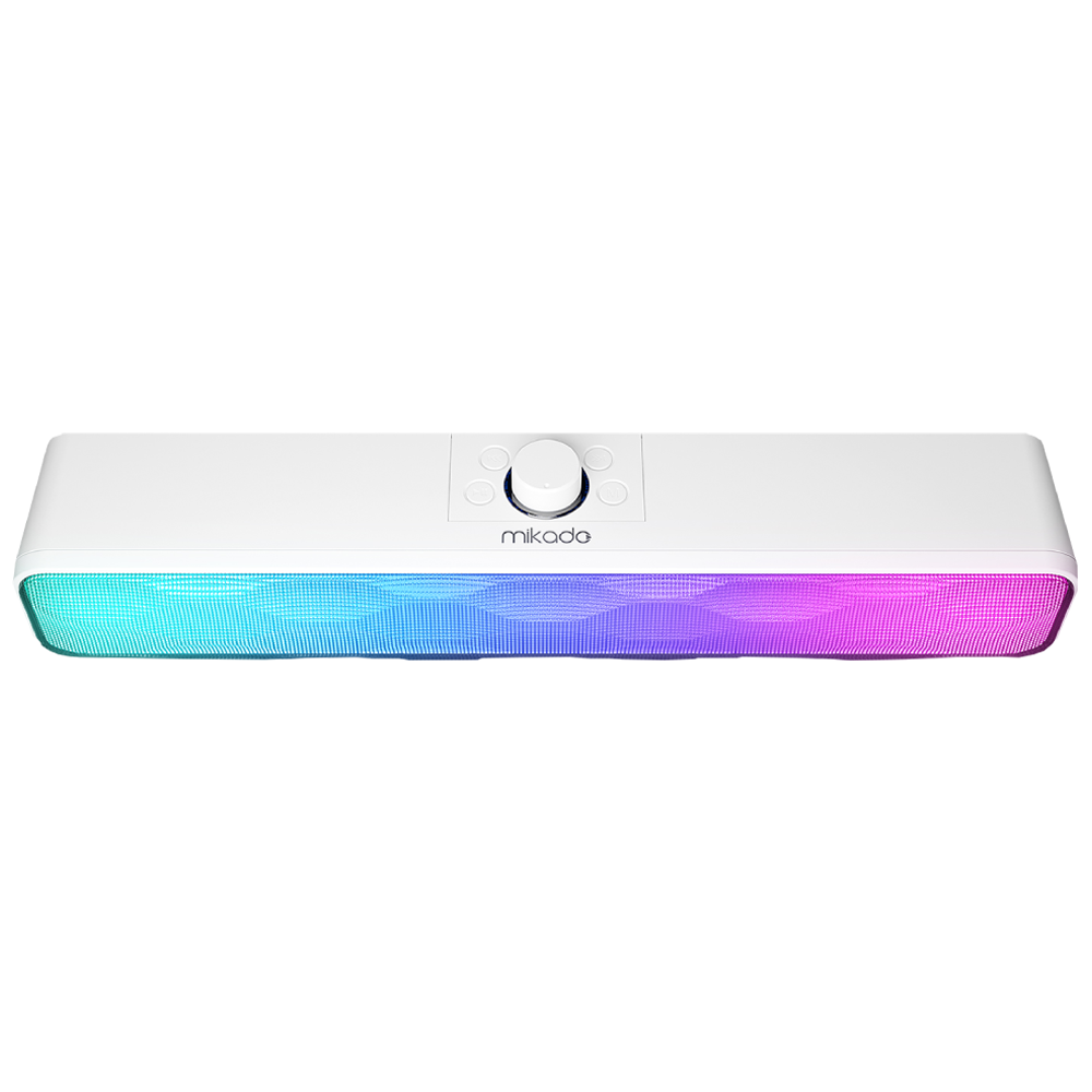 Mikado MD-SBT31 5*2W  1200mAh TF/BT/USB/Type-C RGB Beyaz Soundbar Speaker
