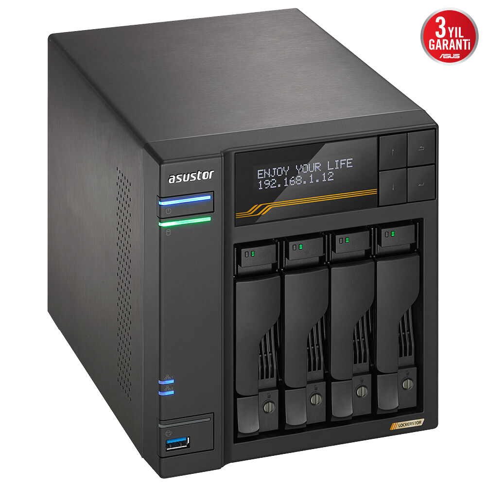 ASUSTOR LOCKERSTOR 4 Gen3 4 Yuvalı Desteği NAS Depolama Genişletici