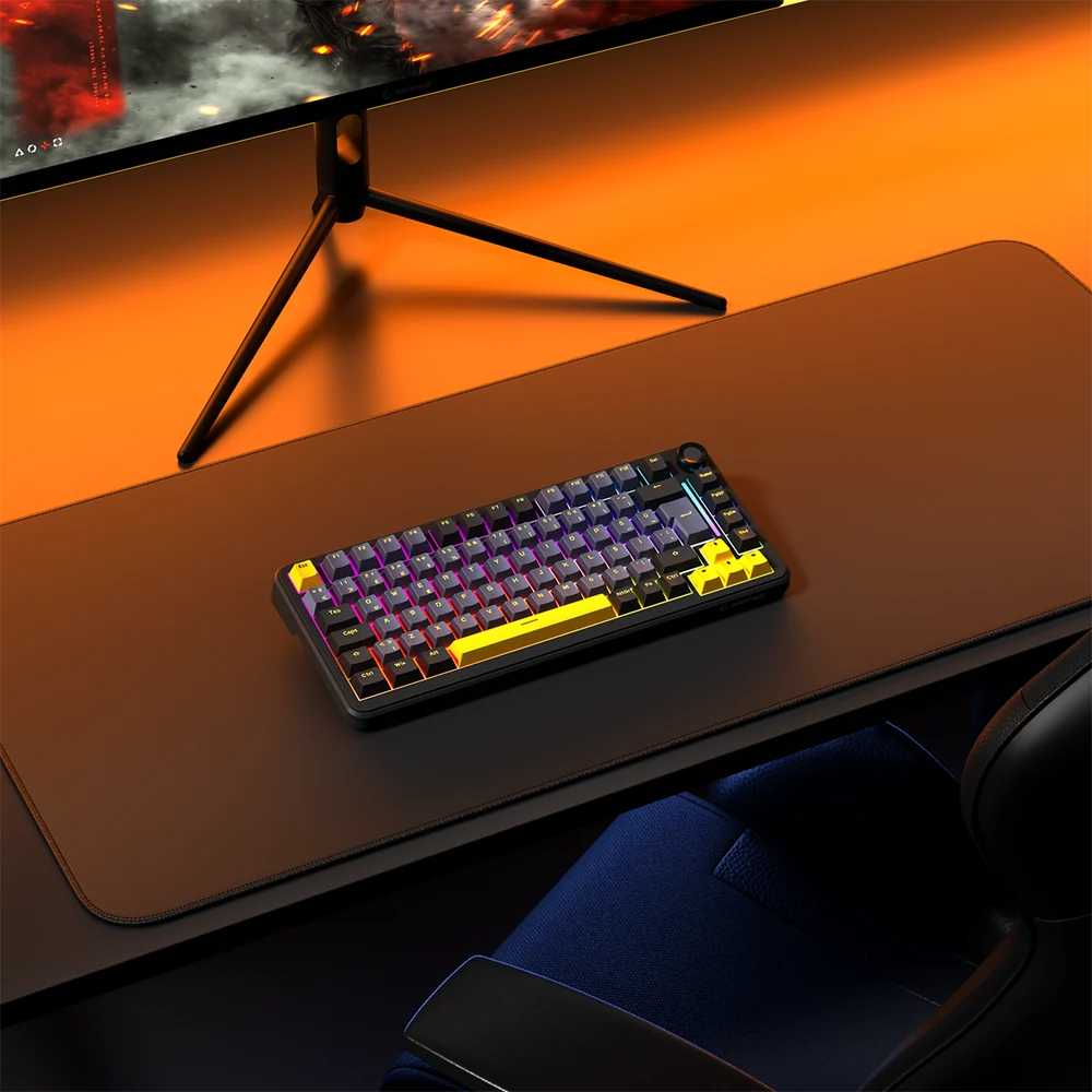 Rampage YAMIKAGE Gasket Oil Switch Hot Swap RGB Siyah Türkçe Kablosuz Mekanik Gaming Klavye