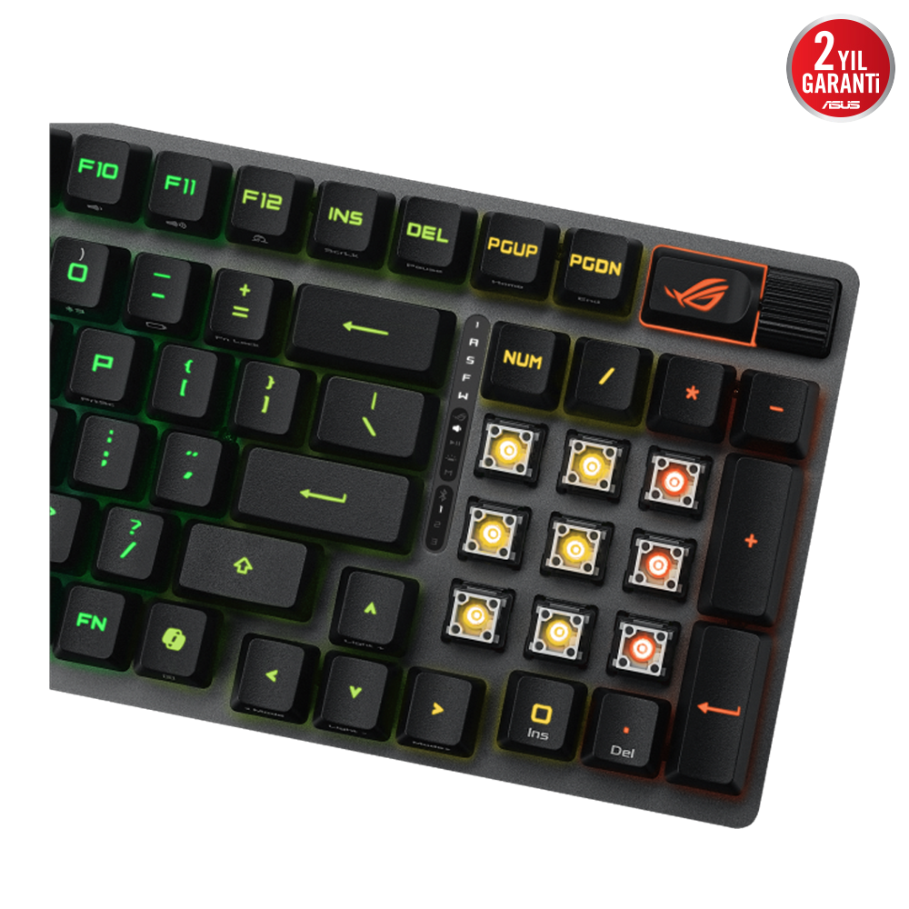 ASUS ROG Strix Scope II 96 Wireless RX RED Switch RGB Mekanik Kablosuz Gaming Klavye