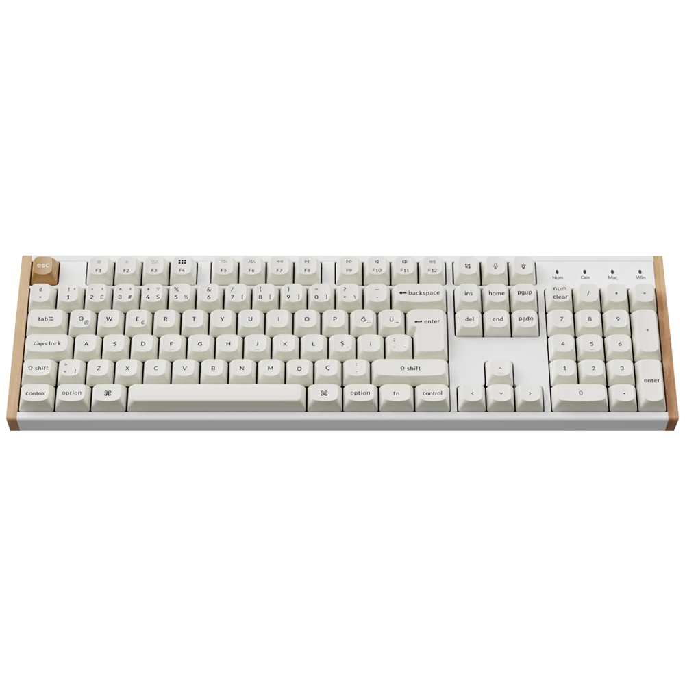 Keychron K10 HE Gateron Magnetic Nebula Hall Efect Switch Hotswap Türkçe Kablosuz Beyaz Gaming Klavye