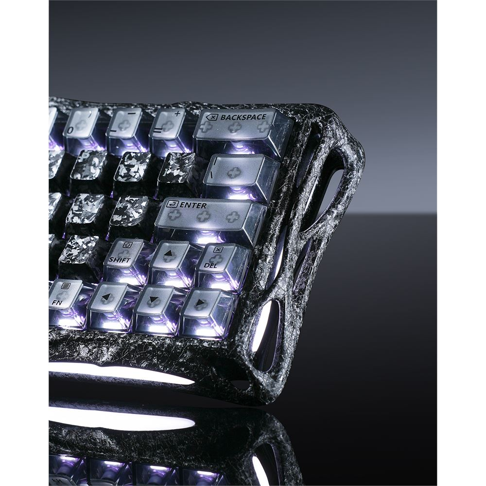 GravaStar Mercury V60 Pro Manyetik Switch RGB İngilizce Q Cyber Frost Black Kablolu Gaming Klavye