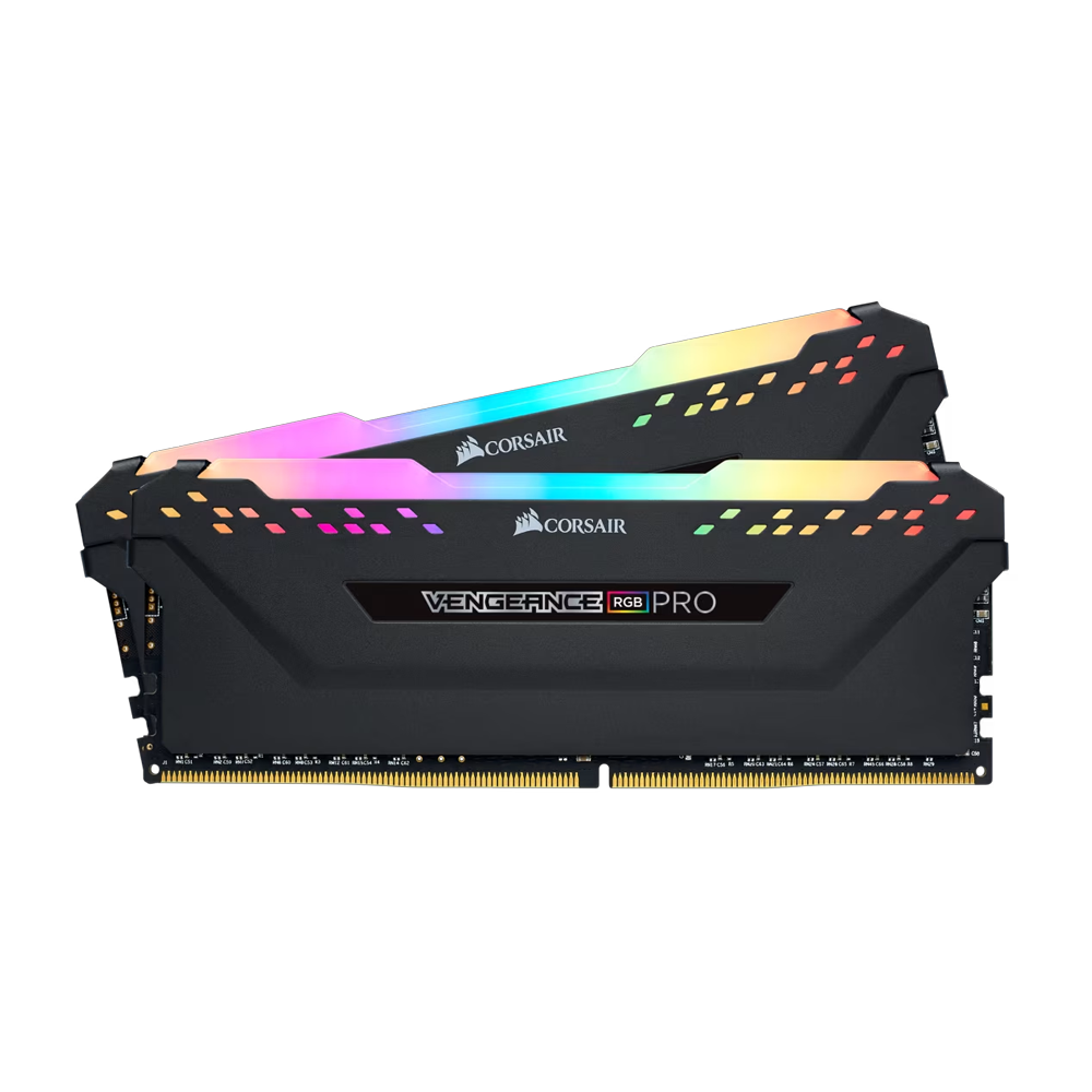 CORSAIR 16GB (2x8GB) Vengeance RGB PRO 3200MHz CL16 DDR4 Dual Kit Ram görsel 1