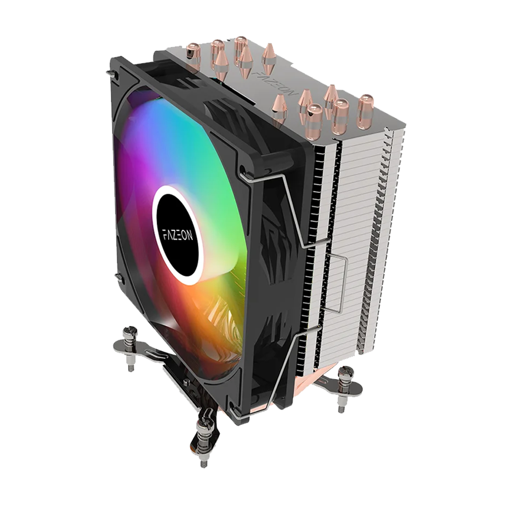 FAZEON A5120TRA 12cm RGB Kule Tipi Siyah İşlemci Soğutucu