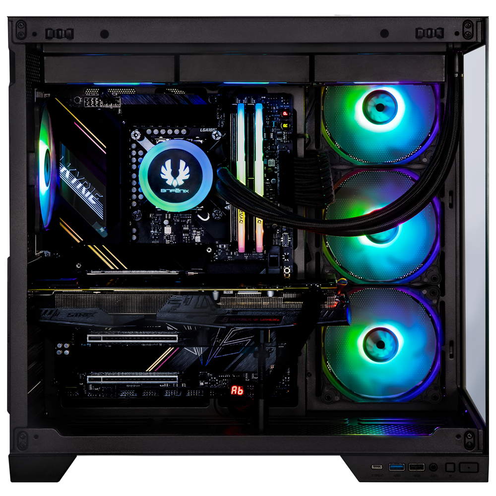 BitFenix MH100 1000W 80+ Gold Gen5 ATX 3.0 Tempered Glass ARGB USB 3.1 ATX Siyah Mid Tower Kasa