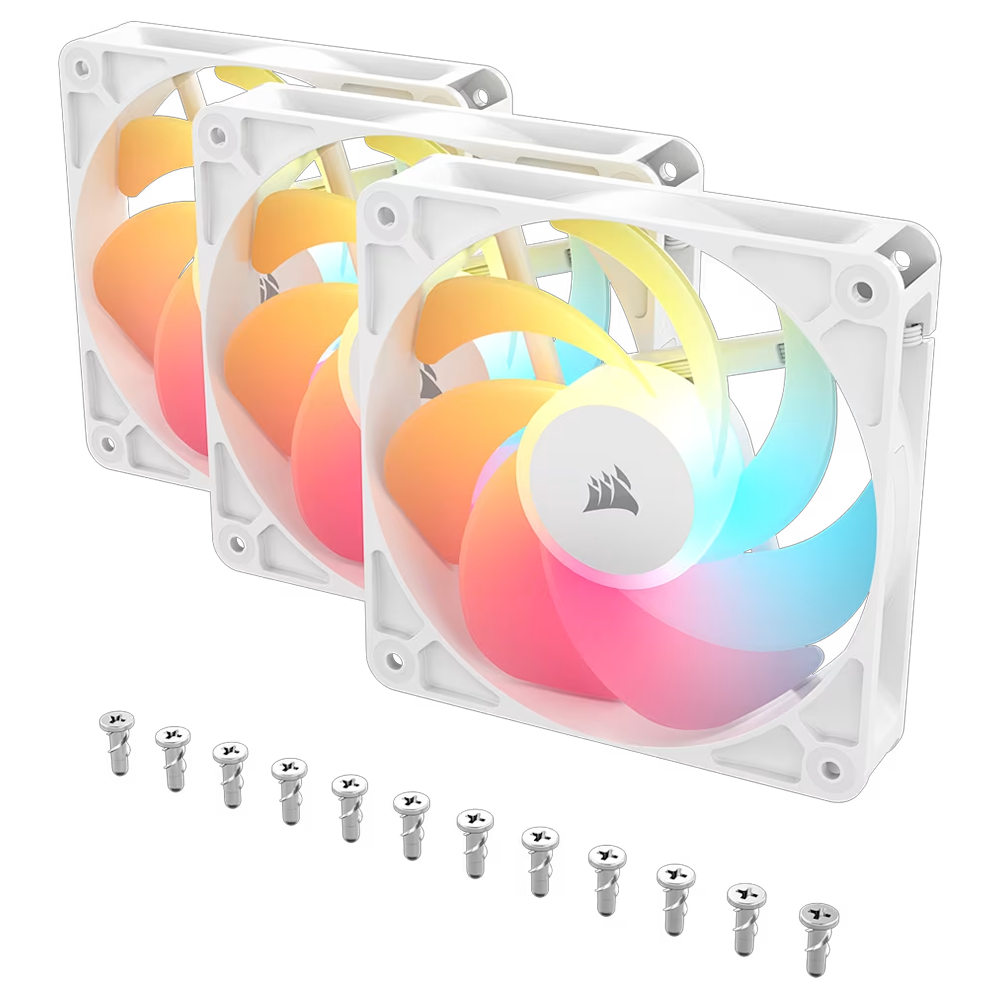 CORSAIR RS120-R ARGB 120mm PWM Reverse Beyaz Üçlü Kasa Fanı