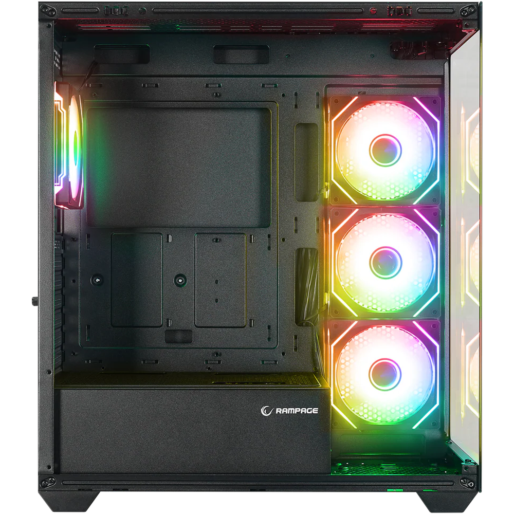 Rampage HYDRA V4 750W 80+ Bronze Tempered Glass USB3.0 RGB ATX Siyah Gaming Kasa