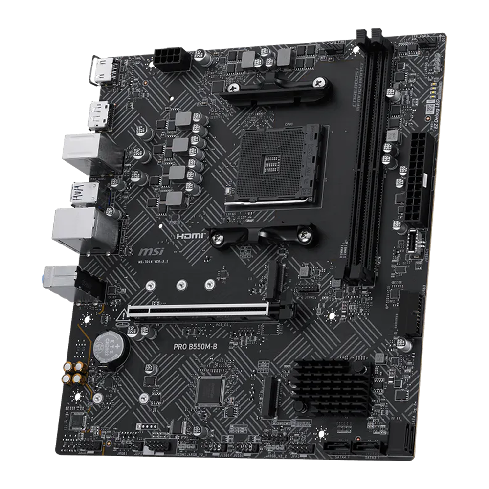 MSI PRO B550M-B 4600MHz(OC) DDR4 Soket AM4 M.2 HDMI DP mATX Anakart