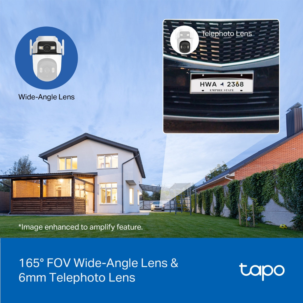TP-LINK TAPO C545D Çift Lensli Pan/Tilt Wi-Fi Dış Mekan Güvenlik Kamerası