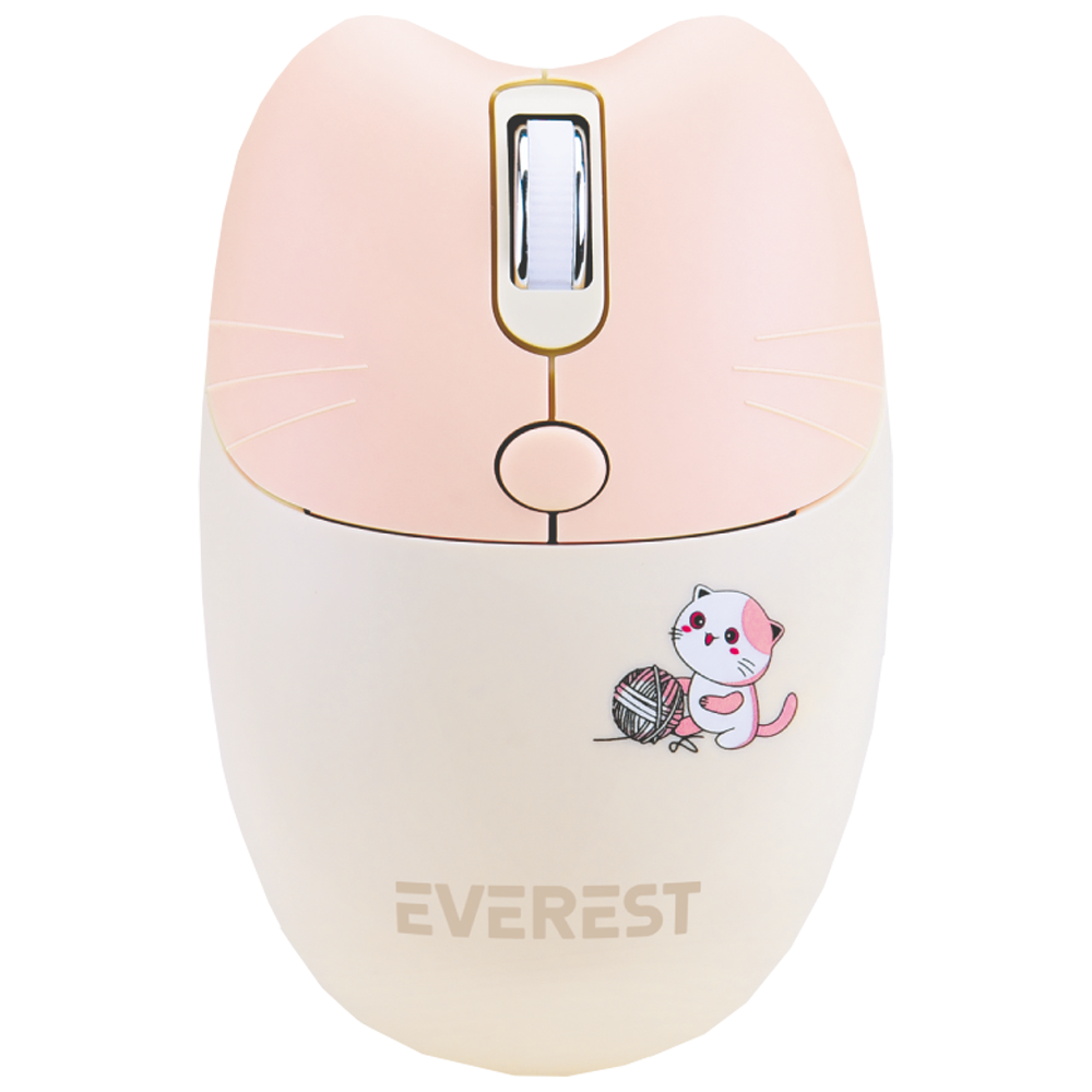 Everest KM-6283 CATTY Sarı Kablosuz Klavye Mouse Set