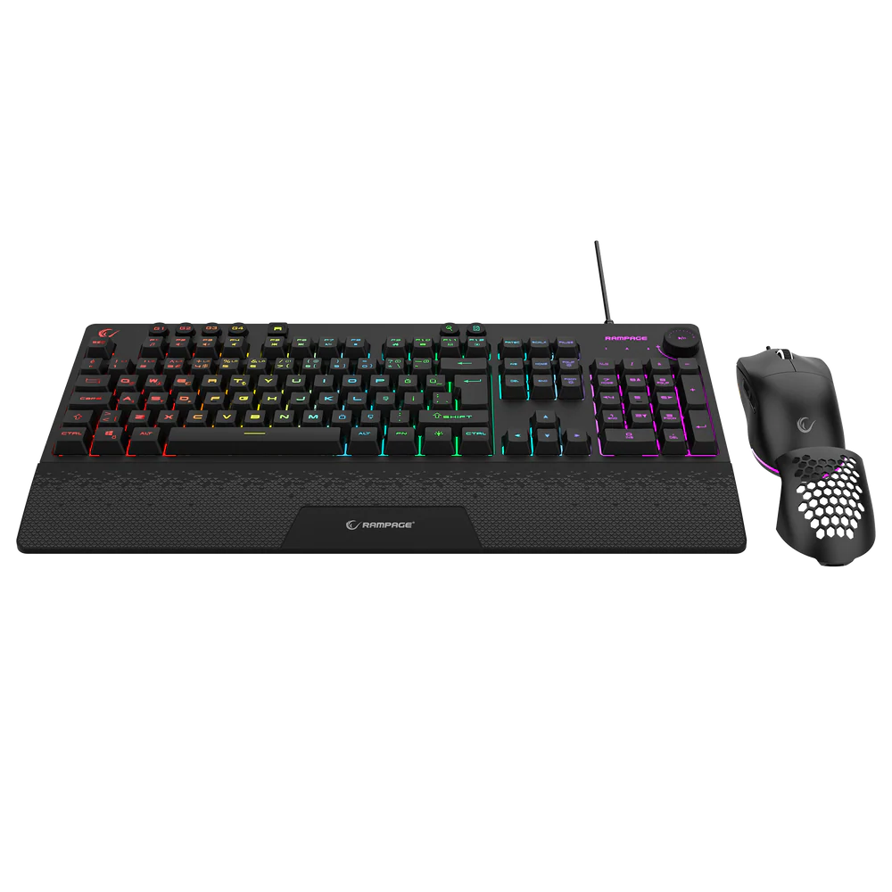 Rampage ECLIPSE RGB Türkçe Siyah Klavye Mouse Set