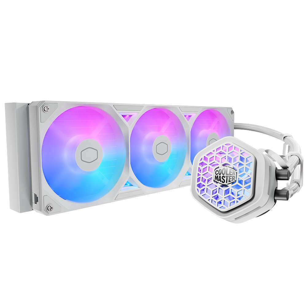 COOLER MASTER MasterLiquid Atmos II VRM Pompa ARGB 360mm Beyaz İşlemci Sıvı Soğutucu