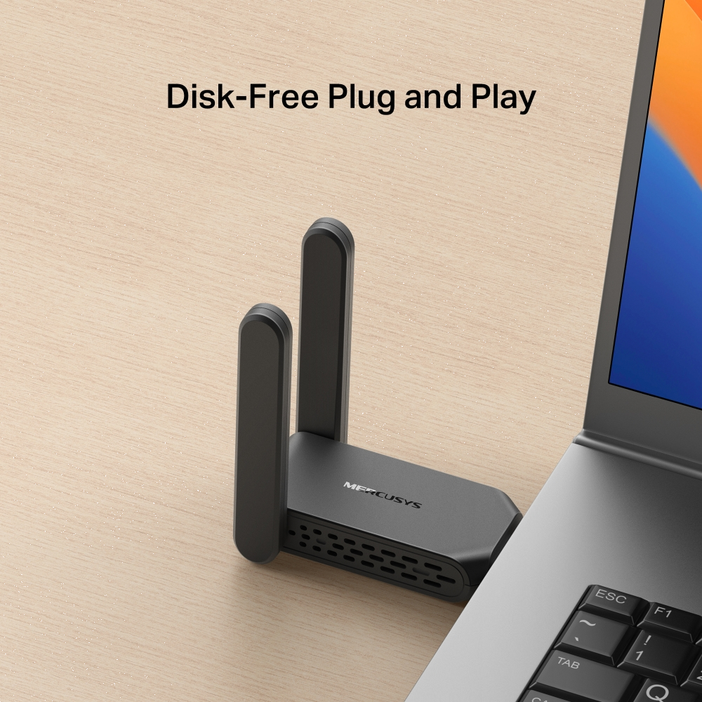 Mercusys MA32H AC1300 Kablosuz Çift Bantlı USB Adaptör