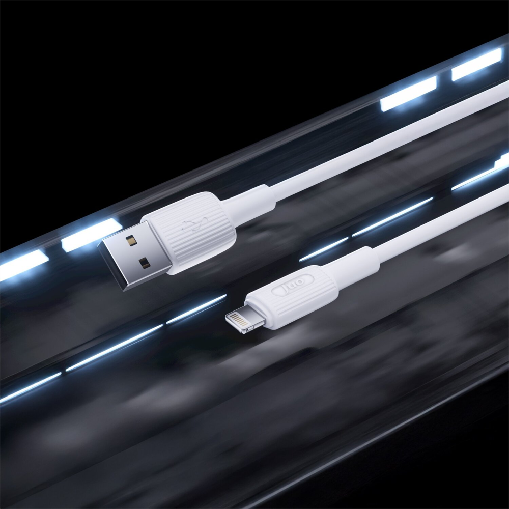 Juo 12W 2.4A USB-A Lightning İphone İpad Örgülü Beyaz Data Ve Hızlı Şarj Kablosu 1 Metre