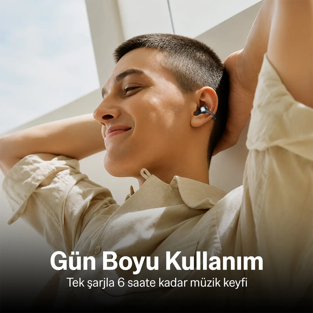BIX OWS4 Open-Ear Kablosuz Siyah Kulak İçi Kulaklık
