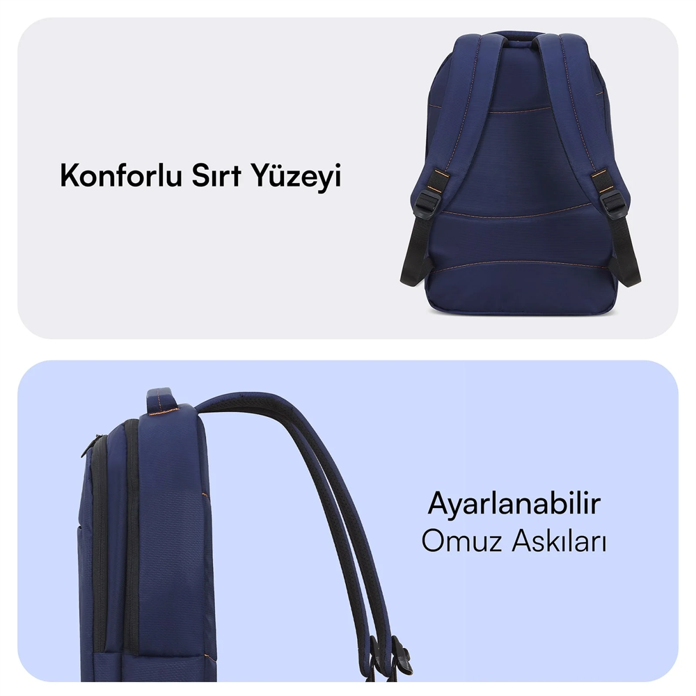 MACK MCC-006BL 15.6 OFFICE Lacivert Notebook Sırt Çantası