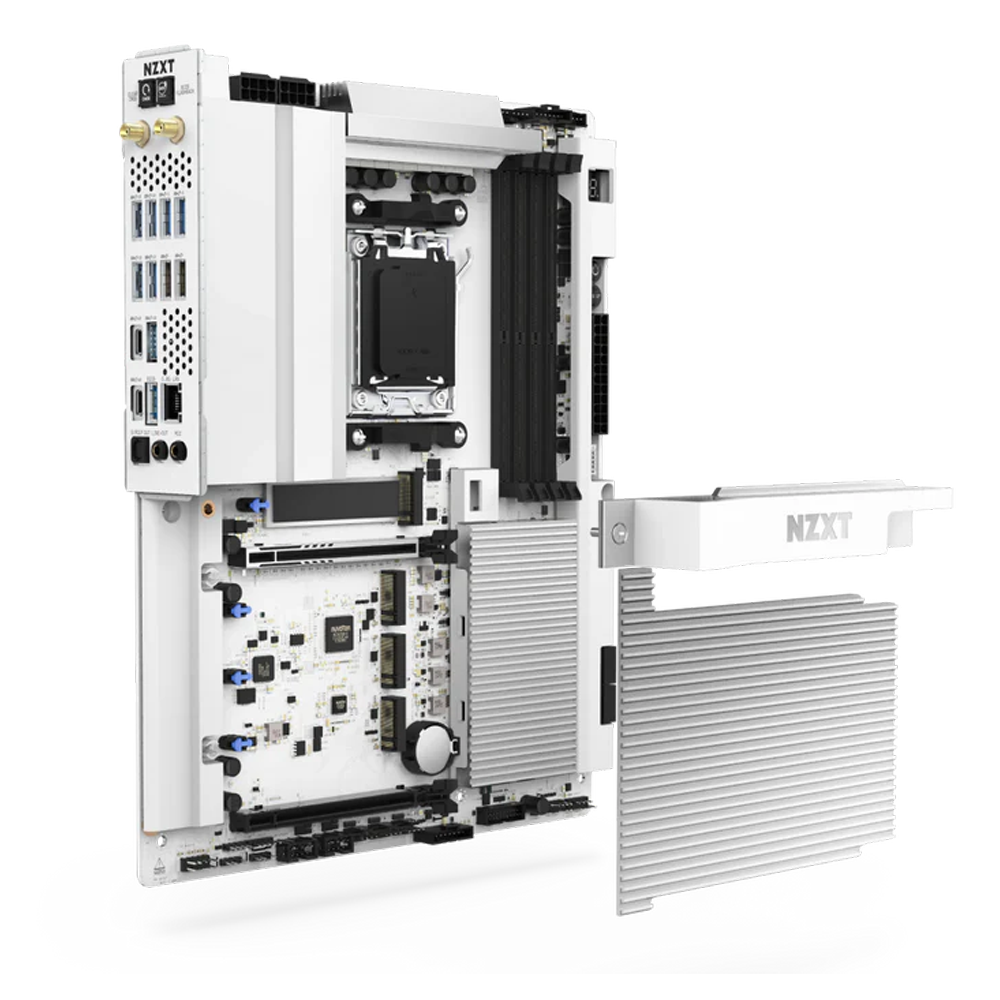 NZXT N9 X870E 8000MHz(OC) DDR5 Soket AM5 WIFI7 M.2 RGB Beyaz ATX Anakart
