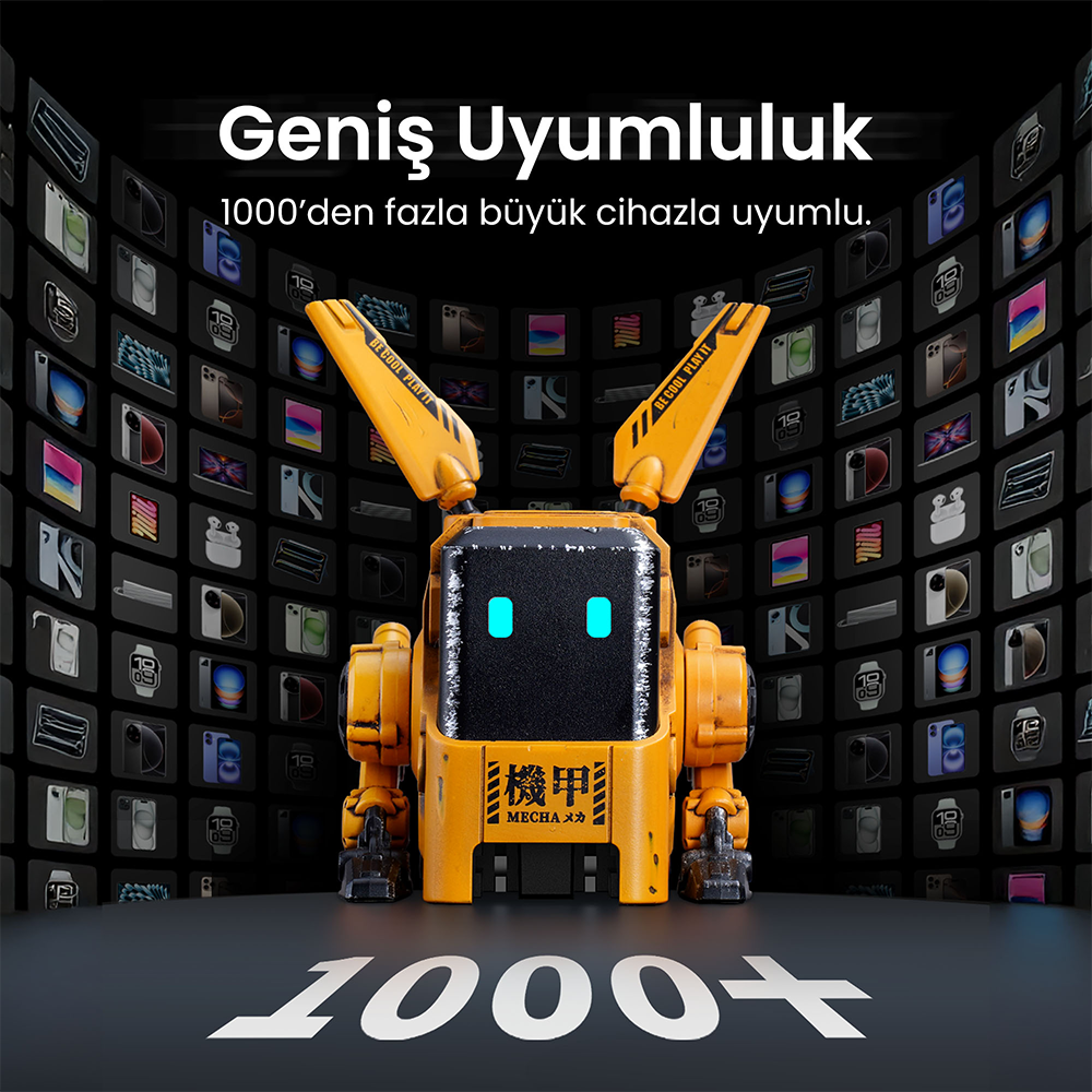 GravaStar Alpha65 Robot Figürlü 65W Sarı Hızlı Şarj Adaptörü