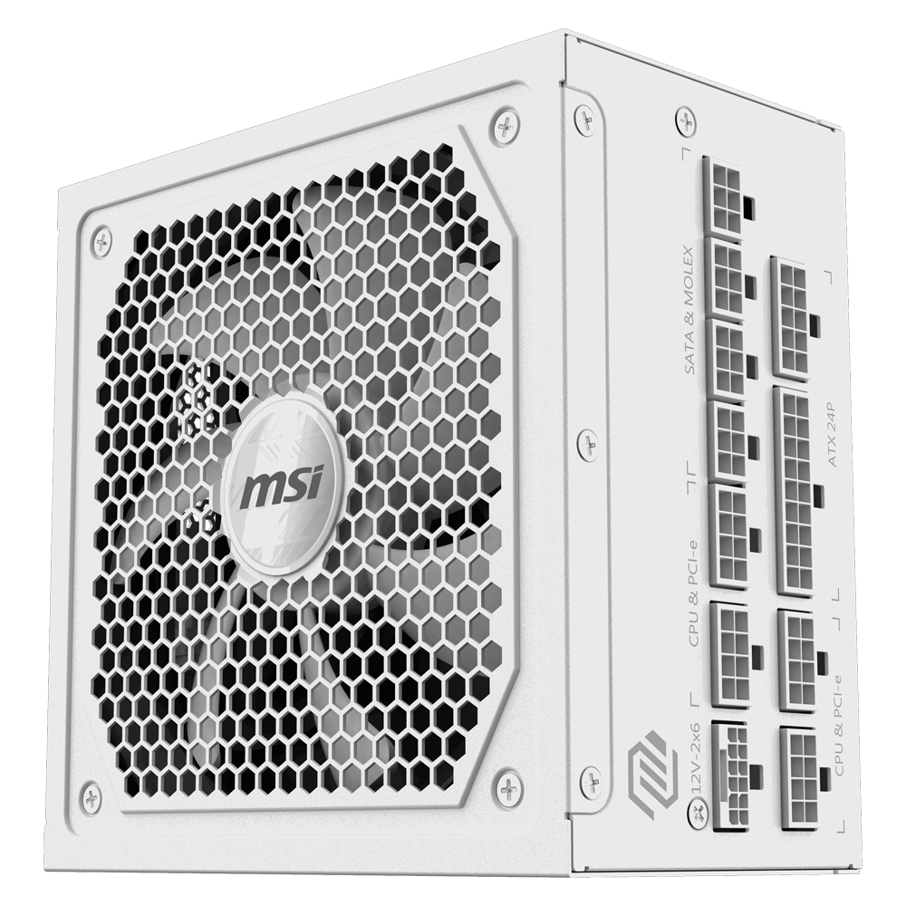 MSI MAG A1000GL WHITE 850W 80+ Gold GEN 5.1 ATX 3.1 135mm Fanlı PSU