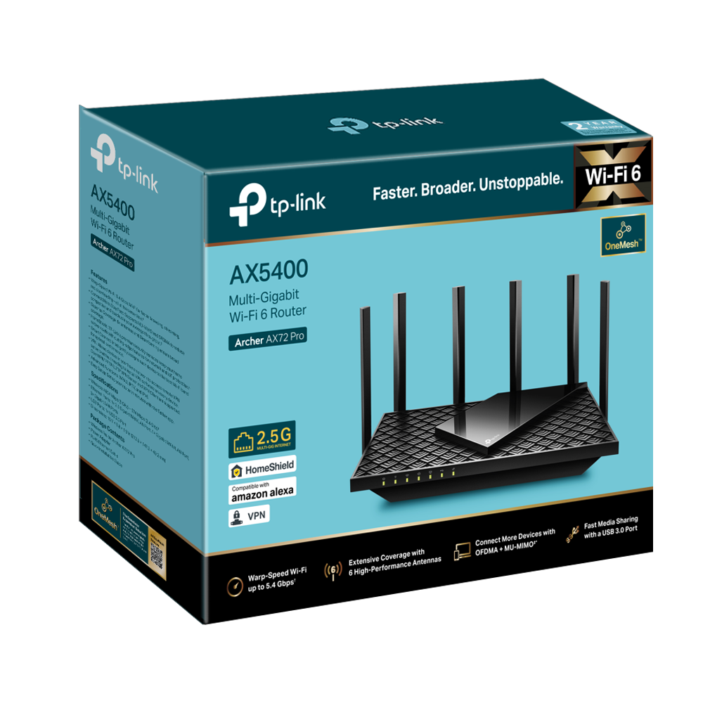 TP-LINK ARCHER AX72 Pro AX5400 Çift Bantlı Wi-Fi 6 Modem Router