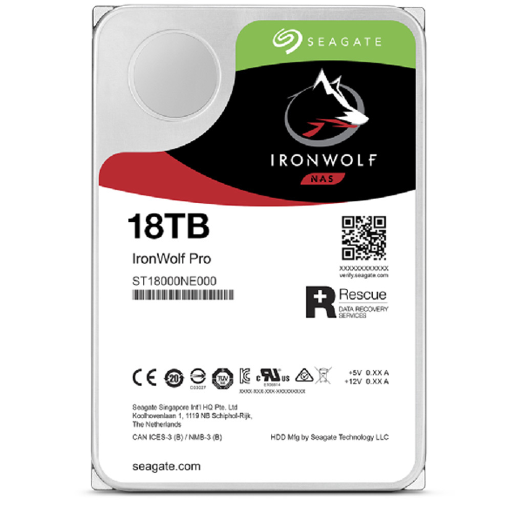 Seagate 18TB Ironwolf Pro 256MB 7200rpm 3.5" SATA 3.0 NAS Harddisk