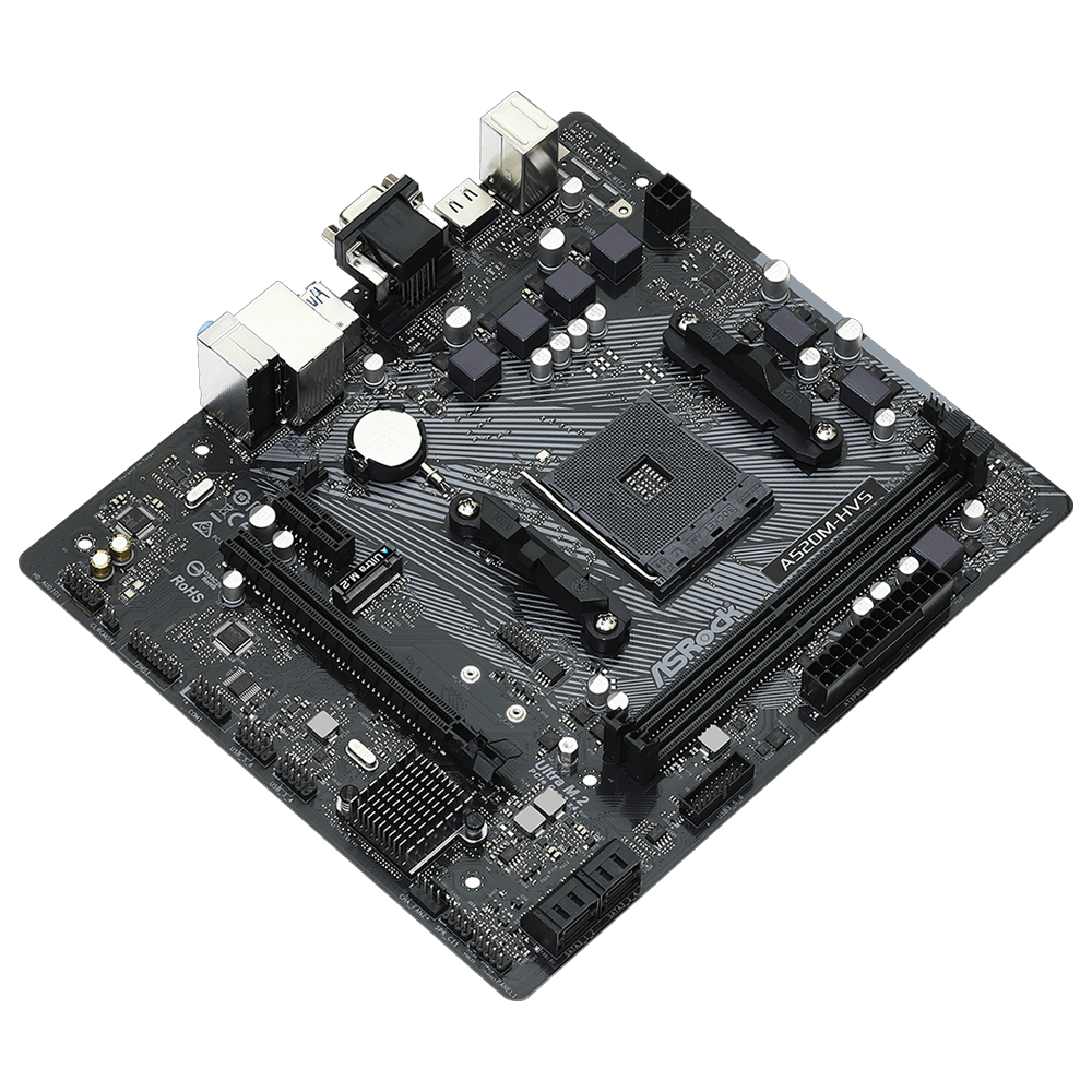 ASROCK A520M-HVS 4600MHz DDR4 Soket AM4 M.2 USB 3.2 HDMI mATX Anakart