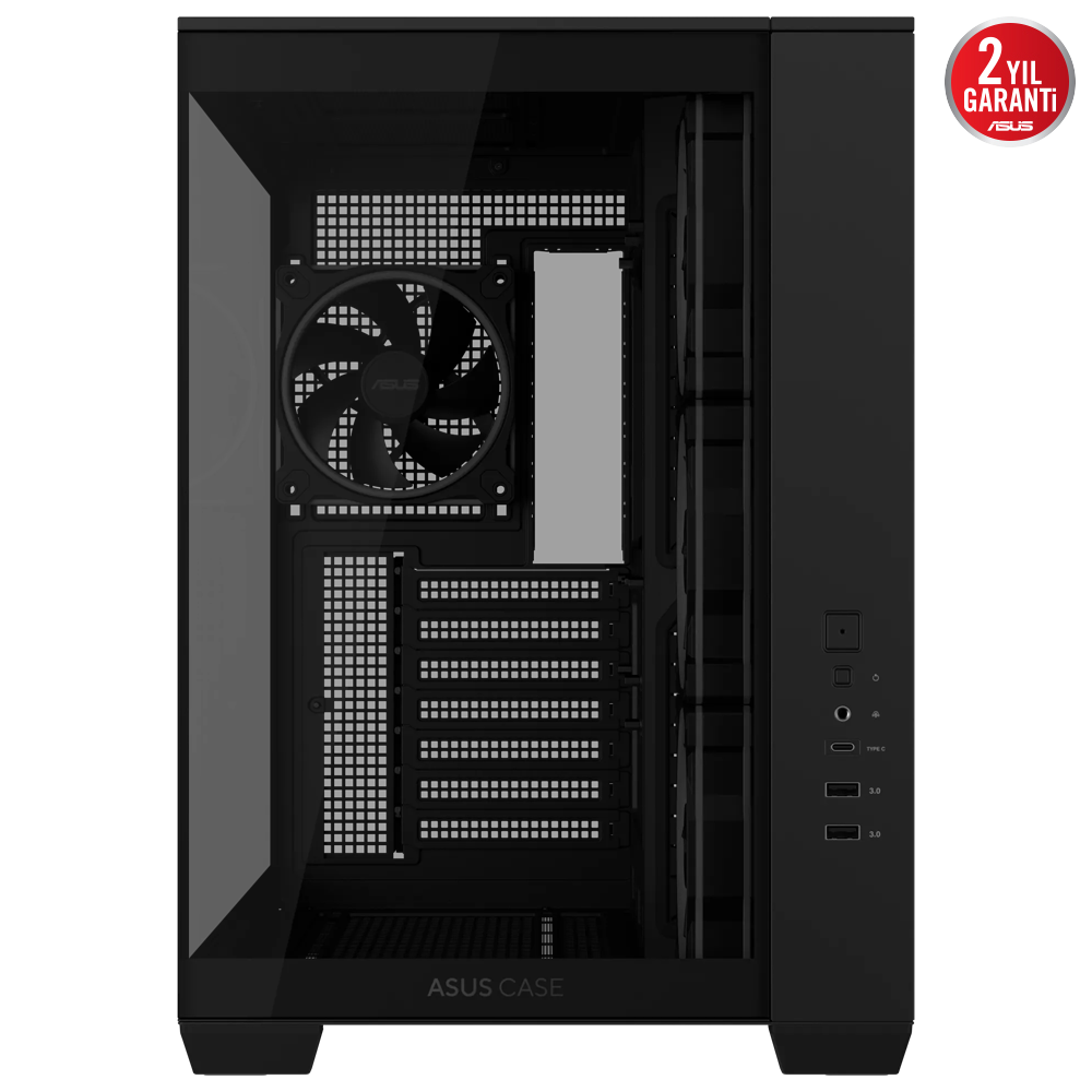 ASUS A32 PLUS Tempered Glass Siyah Kasa