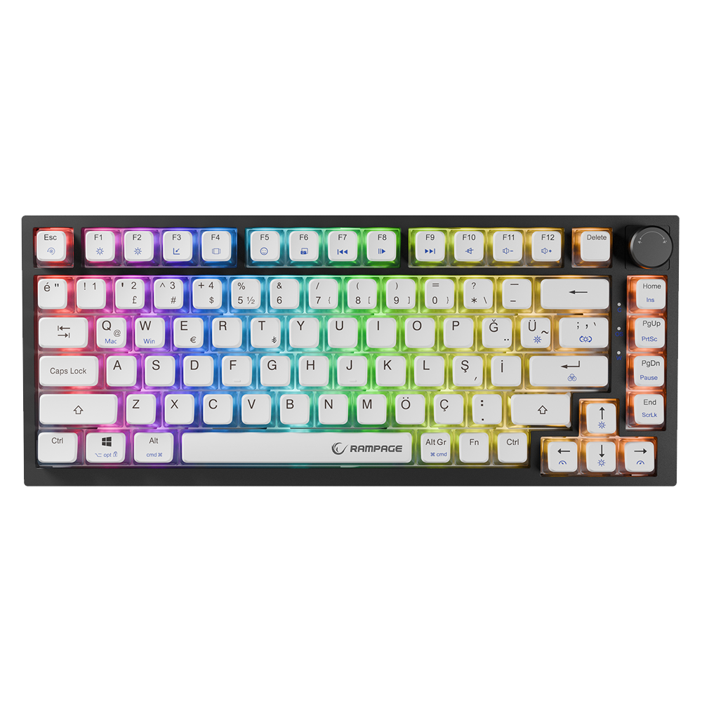 Rampage ZENITH PRO TKL Siyah Gateron Swich Q Mekanik RGB Gaming Klavye