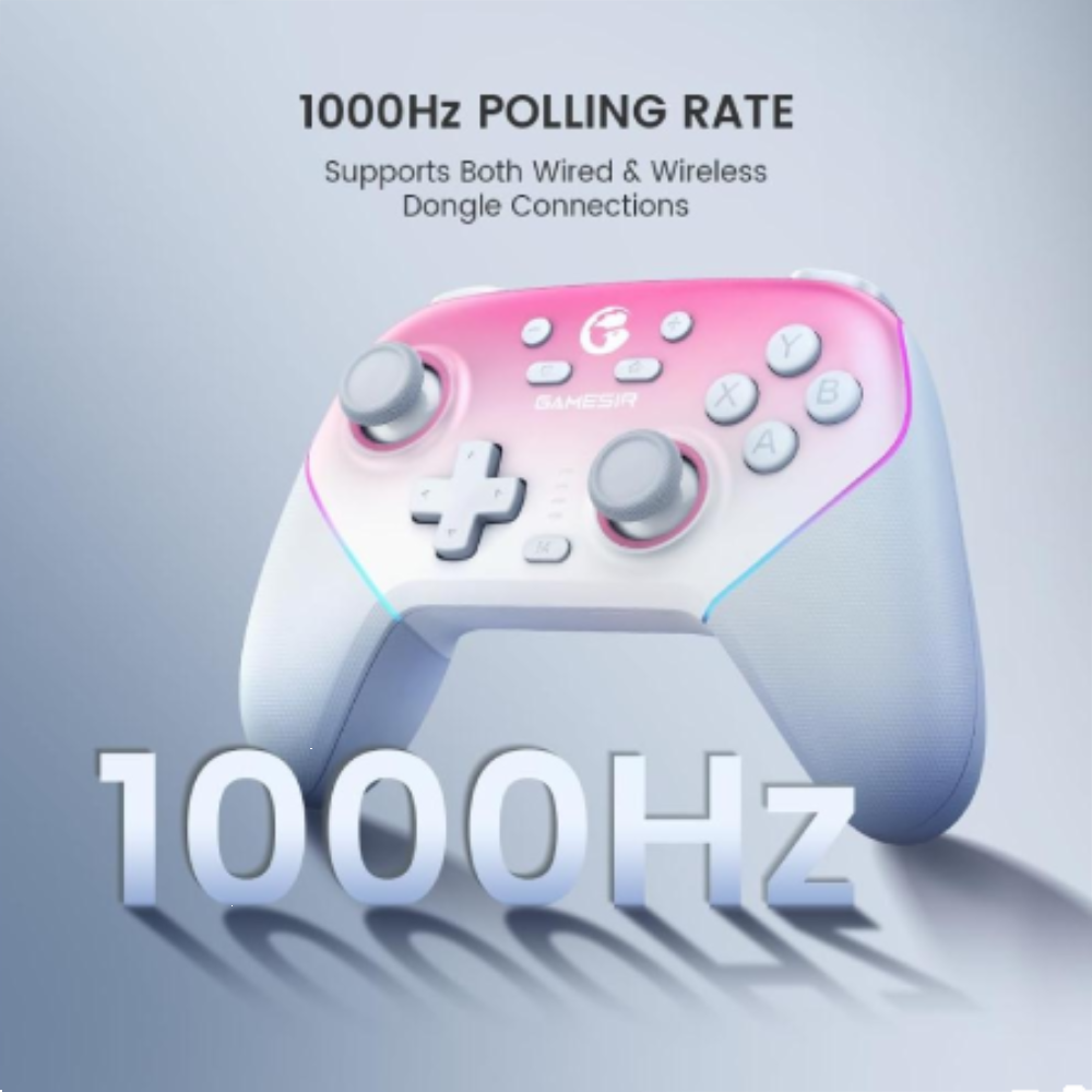 Gamesir Super Nova Hall Efect RGB Kablosuz Pembe Gamepad