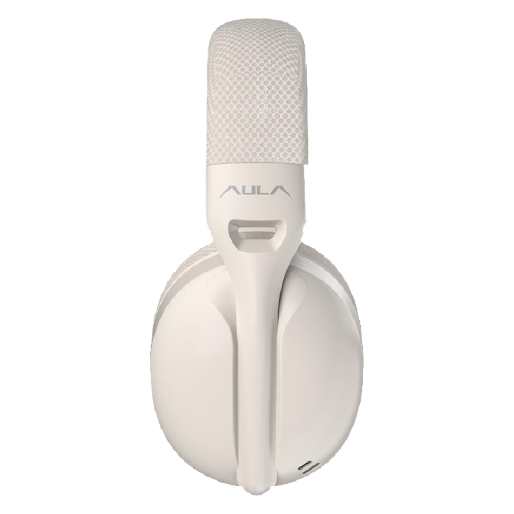 Aula S6 Ultra Kablosuz Krem Gaming Kulaklık