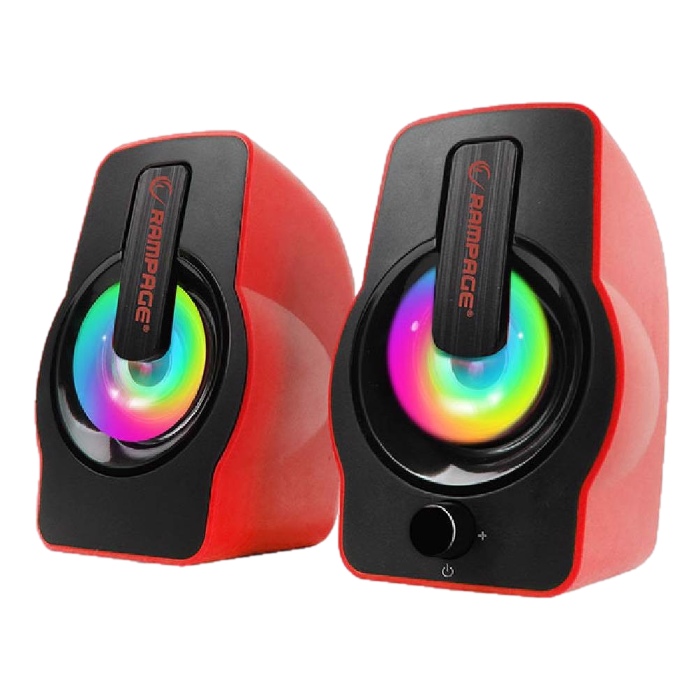 Rampage RMS-G7 FALSETTO 2.0 6 Watt RGB Ledli Kırmızı Oyuncu Speaker