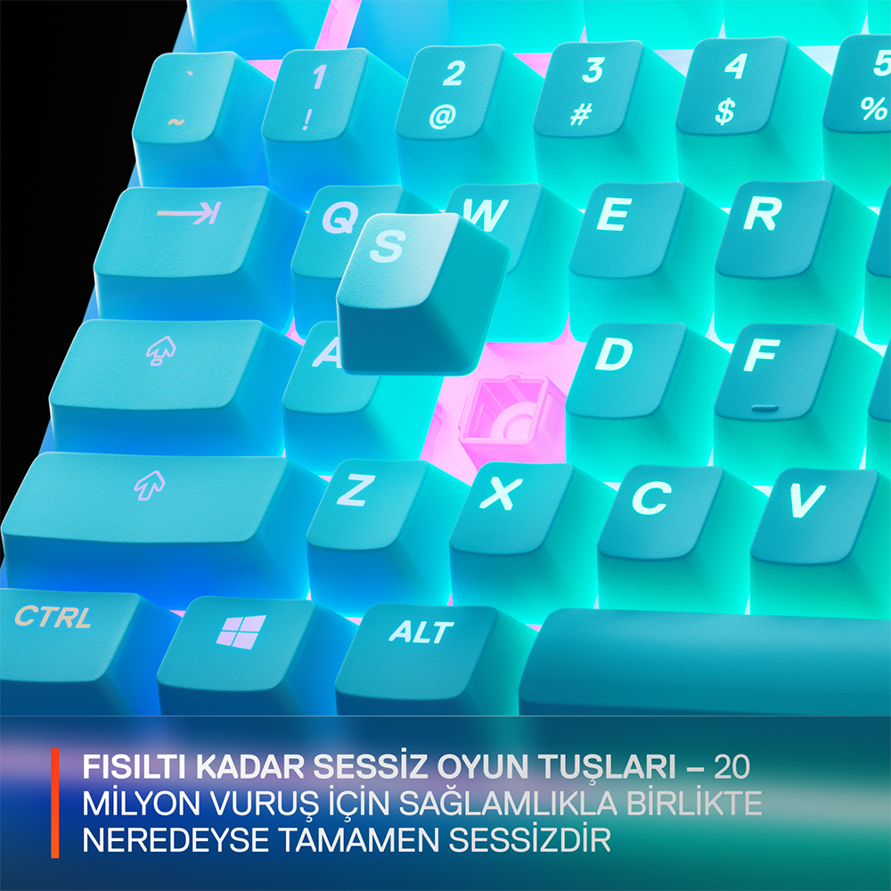 SteelSeries Apex 3 TKL Whisper-Quiet Switch Aqua Kablolu Gaming Klavye
