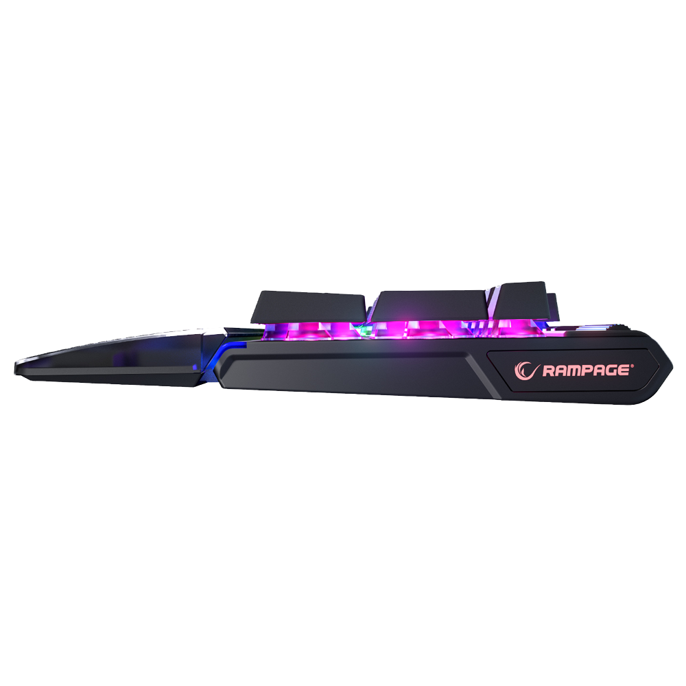 Rampage CARBON Siyah USB Türkçe Bilek Destekli  RGB Red Switch Gaming Klavye