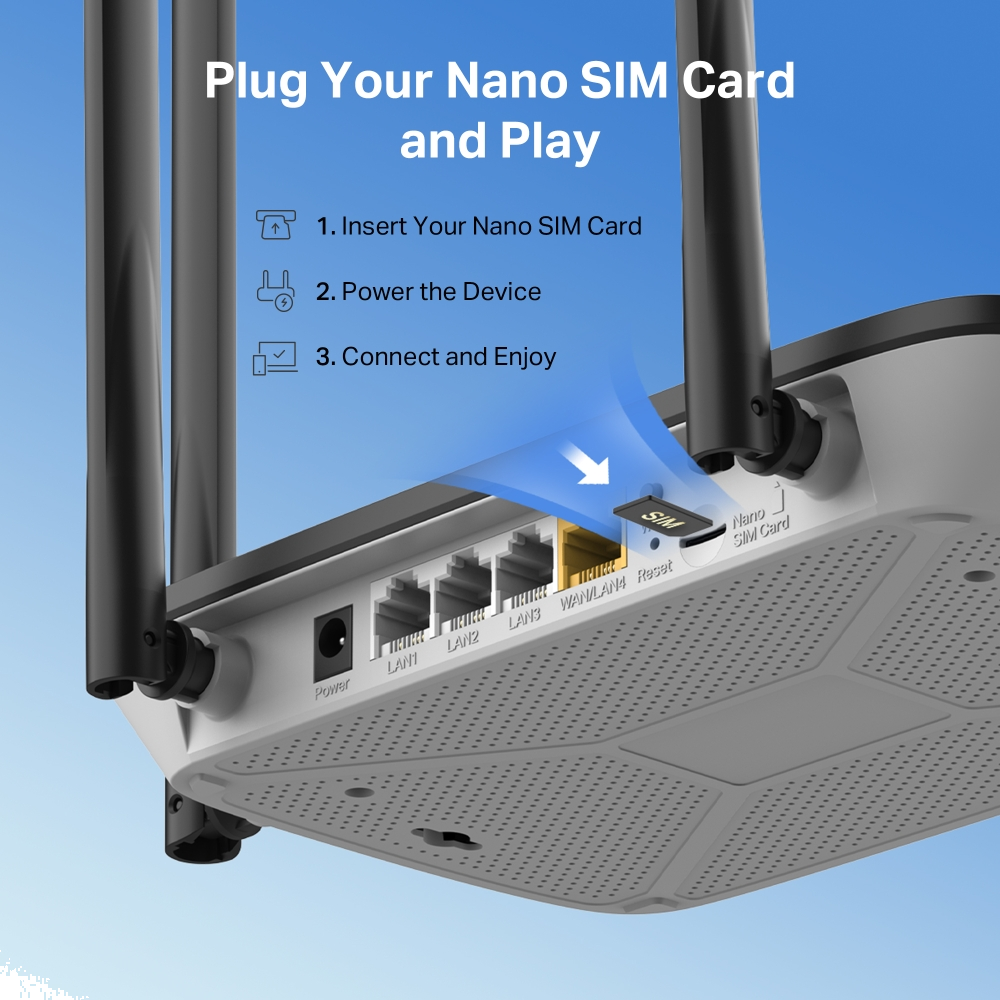 Mercusys MB115-4G 300Mbps 4G LTE Kablosuz Router