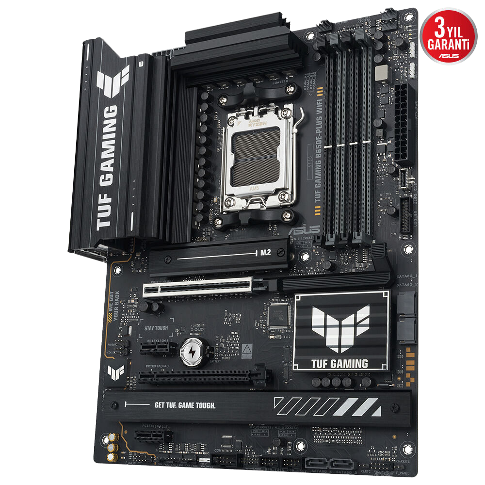 ASUS TUF GAMING B650E PLUS WIFI 8000MHz OC DDR5 Soket AM5 M.2 HDMI DP ATX Anakart