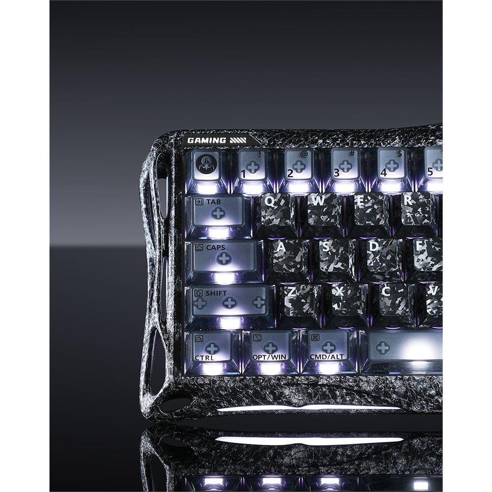 GravaStar Mercury V60 Pro Manyetik Switch RGB İngilizce Q Cyber Frost Black Kablolu Gaming Klavye