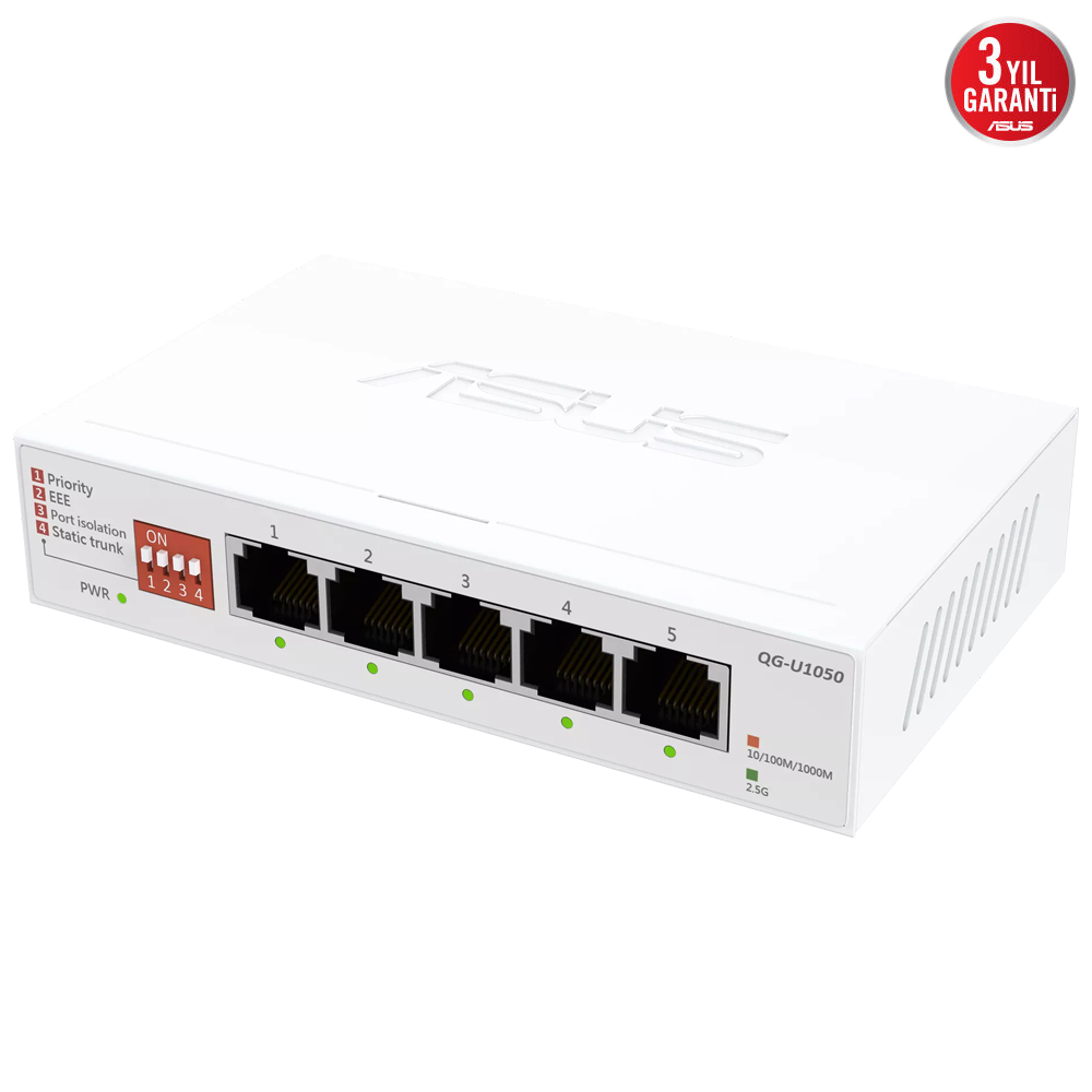 ASUS QG-U1050 5Port 10/100/1000/2500 Mbps Yönetilemez Switch