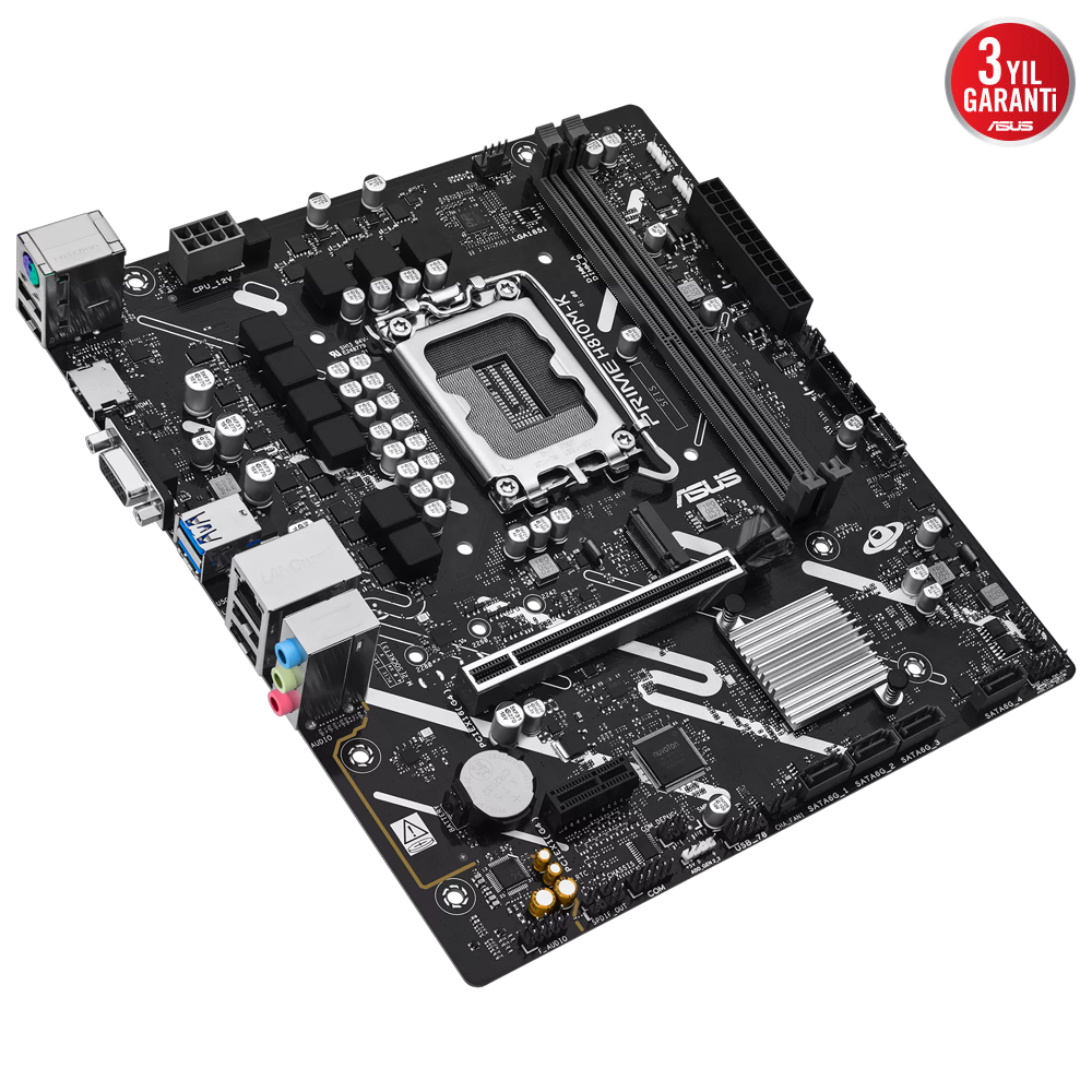 ASUS PRIME H810M-K 6400MHz DDR5 Soket LGA 1851 HDMI M.2 mATX Anakart