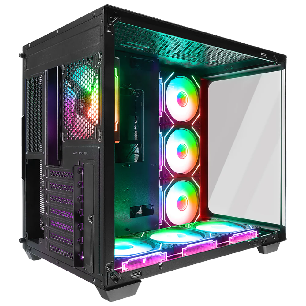 Rampage LOOPY PLUS ARGB USB3.0 Tempered Glass Siyah 950w 80+ Mid Tower Gaming Kasa