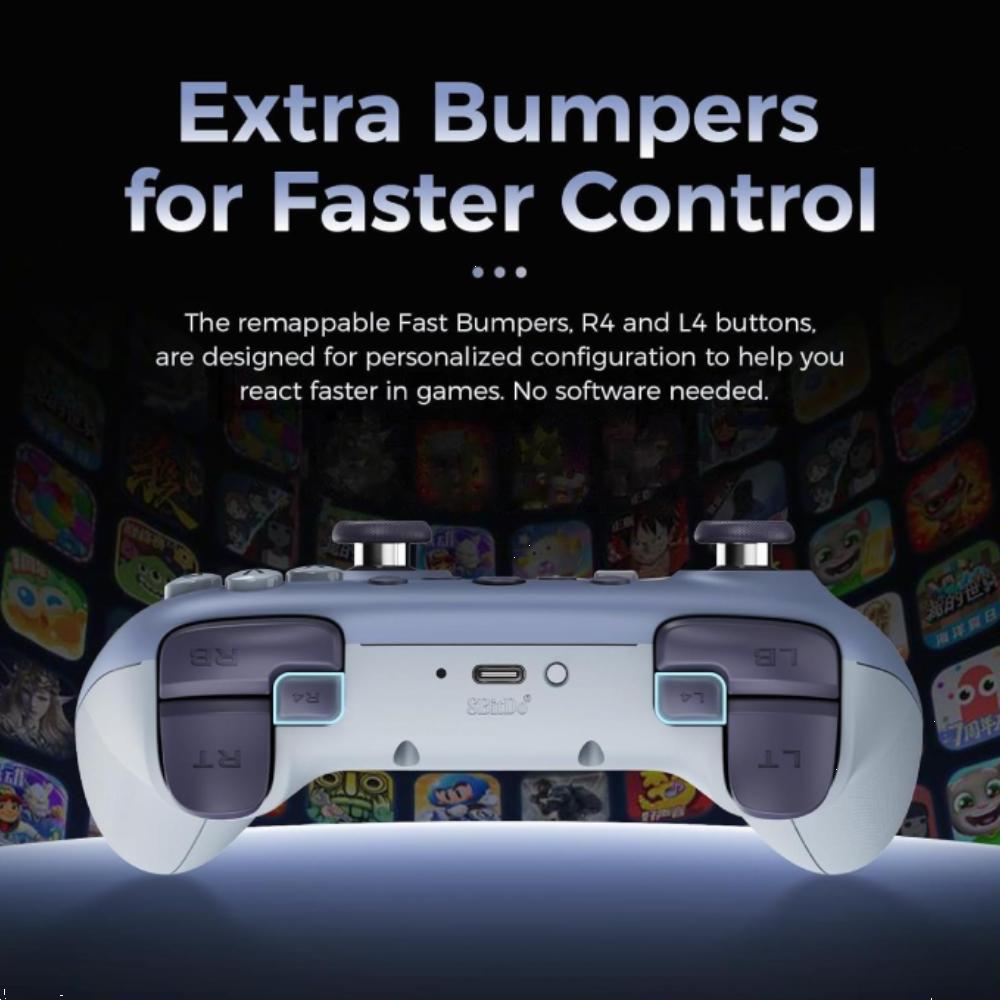 8BitDo Ultimate 2C Hall Efect Kablosuz Koyu Mavi Gamepad